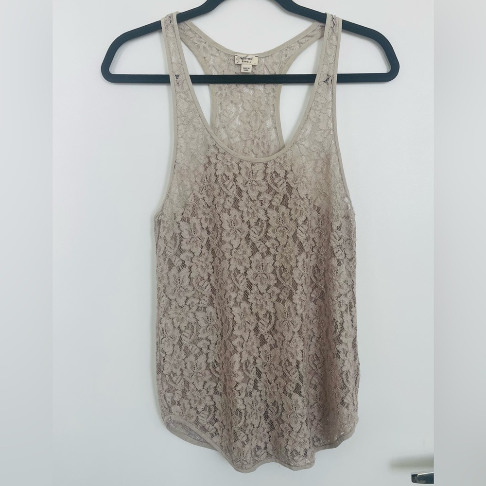 Wilfred lace racer back tank top XS